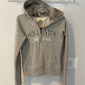 Hollister Jacket with Faux Fur Hoodie